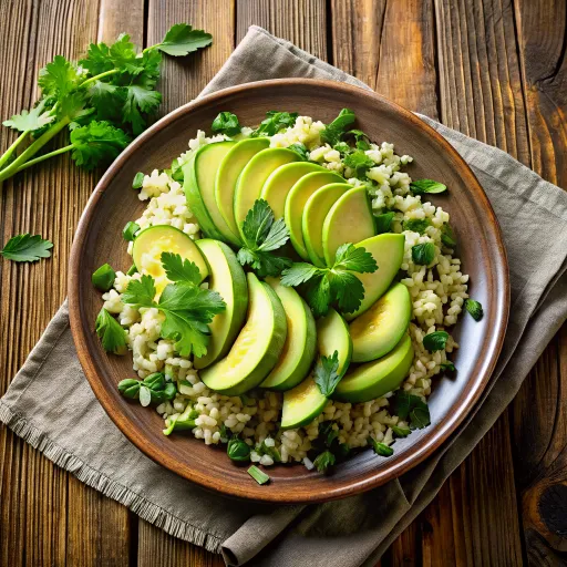 मसालेदार एवोकाडो चावल का सलाद